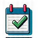 Calendar with a checkmark, symbolizing timely payments